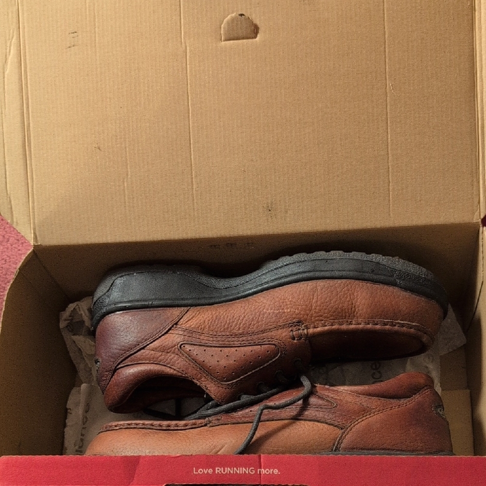 Florshem Comfortech Brown Leather Oxfords